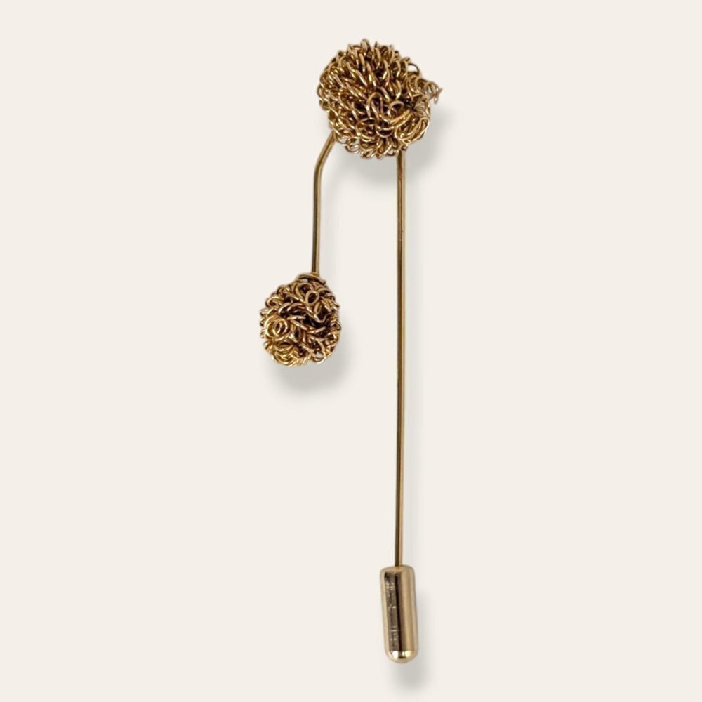(2/$20) Vintage Abstract Looped Gold Tone Stick Pin